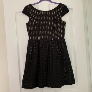 Xhilaration black and nude eyelet dress size M